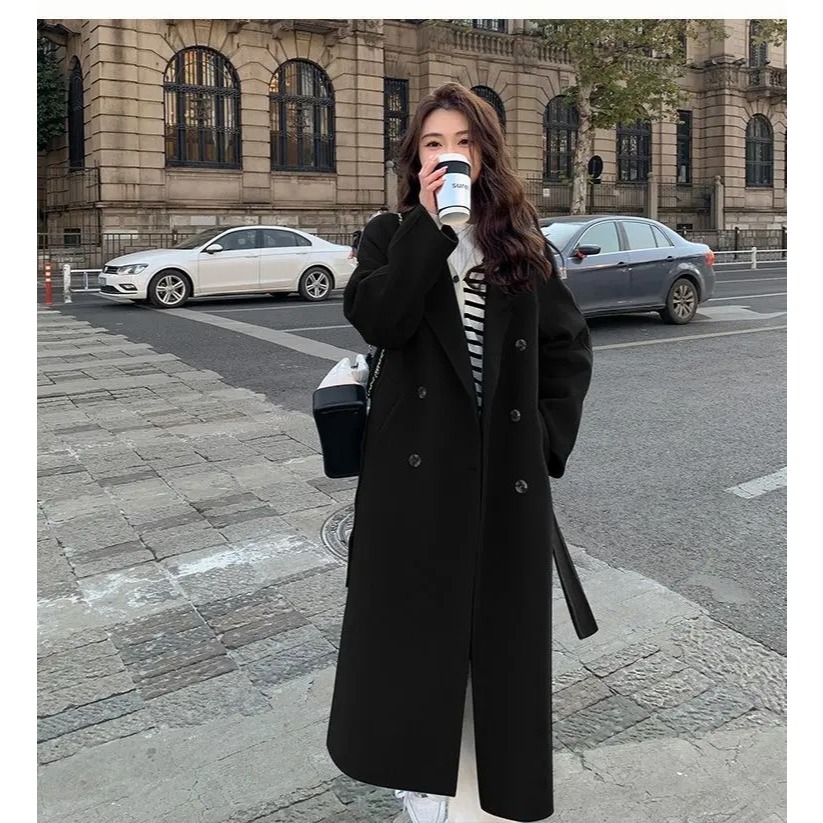 JAKET LONG BLAZER COAT IMPORT PREMIUM  COAT POCKET KATUN IMPORT BY OURPLACE