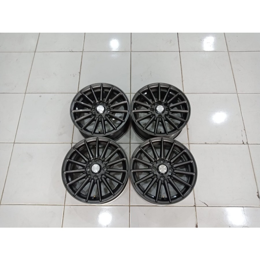 VELG MOBIL SECOND TYPE VOSSEN R14 X6 8x100-114,3 ET35 GREY BISA UNTUK WULING AIR EV AGYA CALYA AYLA 