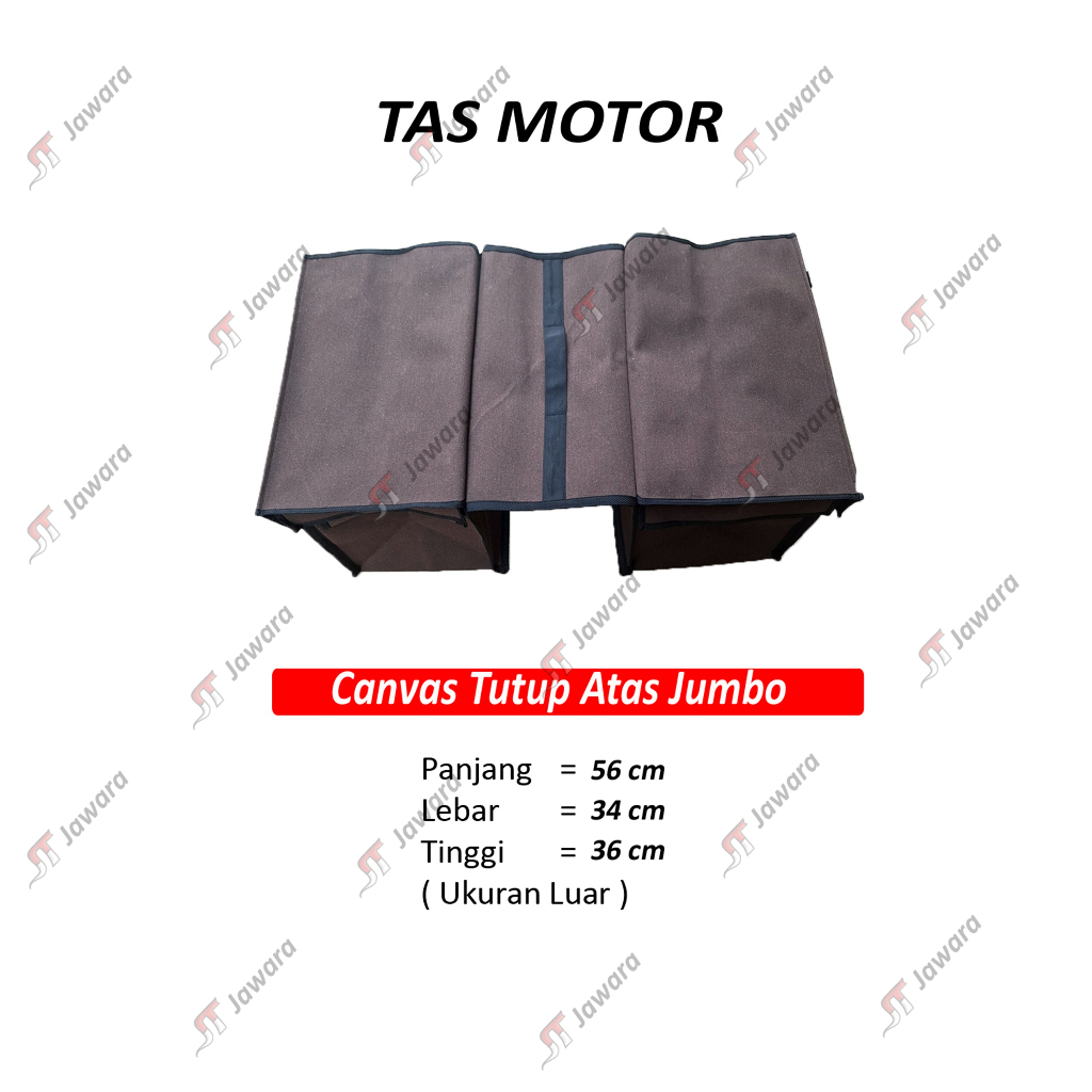 Jawara Tas Motor Samping Bahan Kanvas Terpal Truck Model Tutup Atas