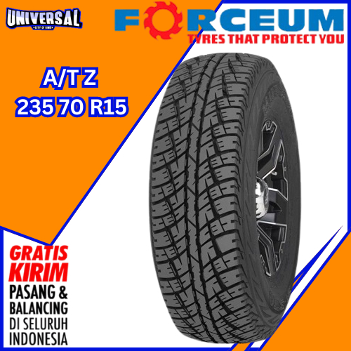 BAN MOBIL TUBLES KEMBANGAN KASAR MERK FORCEUM AT Z 235 70 R15