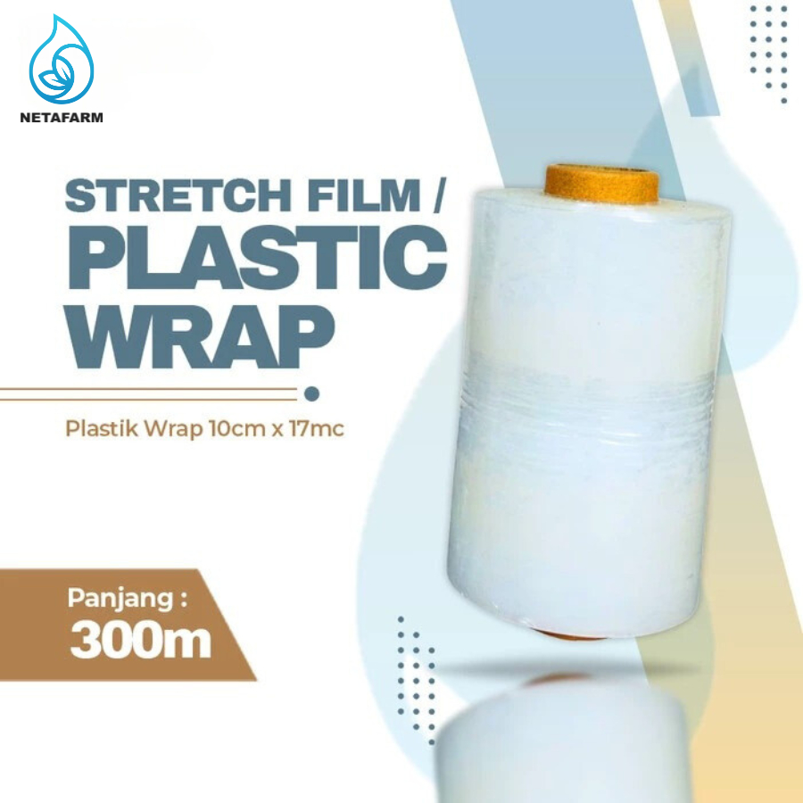 

Stretch Film Plastic Wrap PLASTIK WRAPPING 10cm x 300m x 17 micron Roll