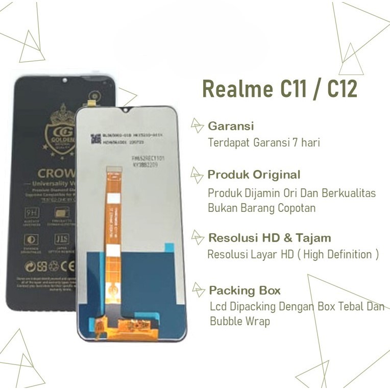 LCD TOUCHSCREEN REALME C11 / C12 / C15 / OPPO A15 / A15S - ORIGINAL COMPLETE FULLSET / LCD REALME C1