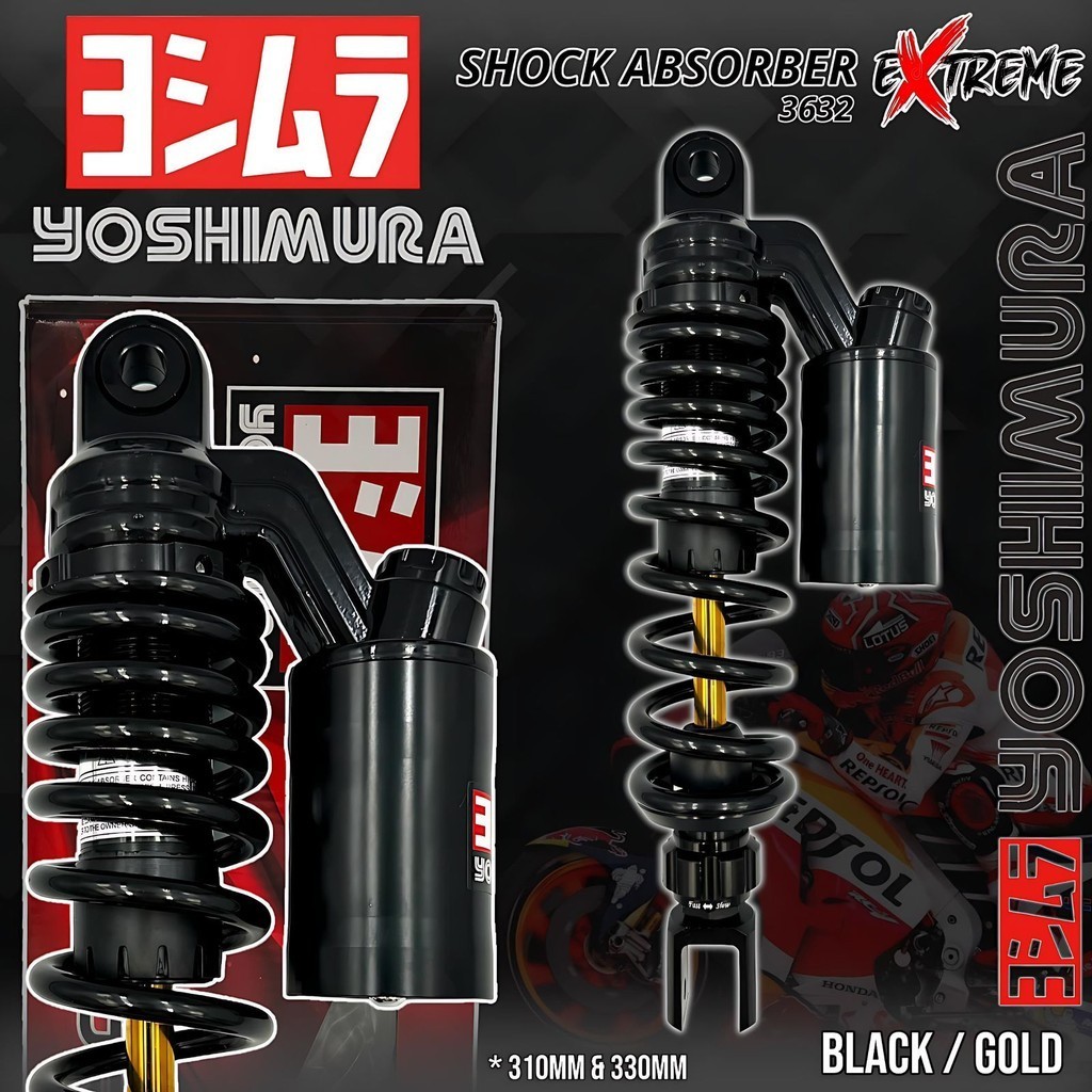 Shock YOSHIMURA Shock Tabung EXTREME 3632 Motor Matic UK 310 & 330 motor beat vario 125 vario 150 xr