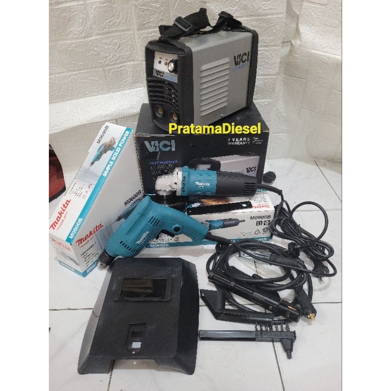 Paket Mesin Las VICI 450Watt +Gerindra+Bor MAKITA