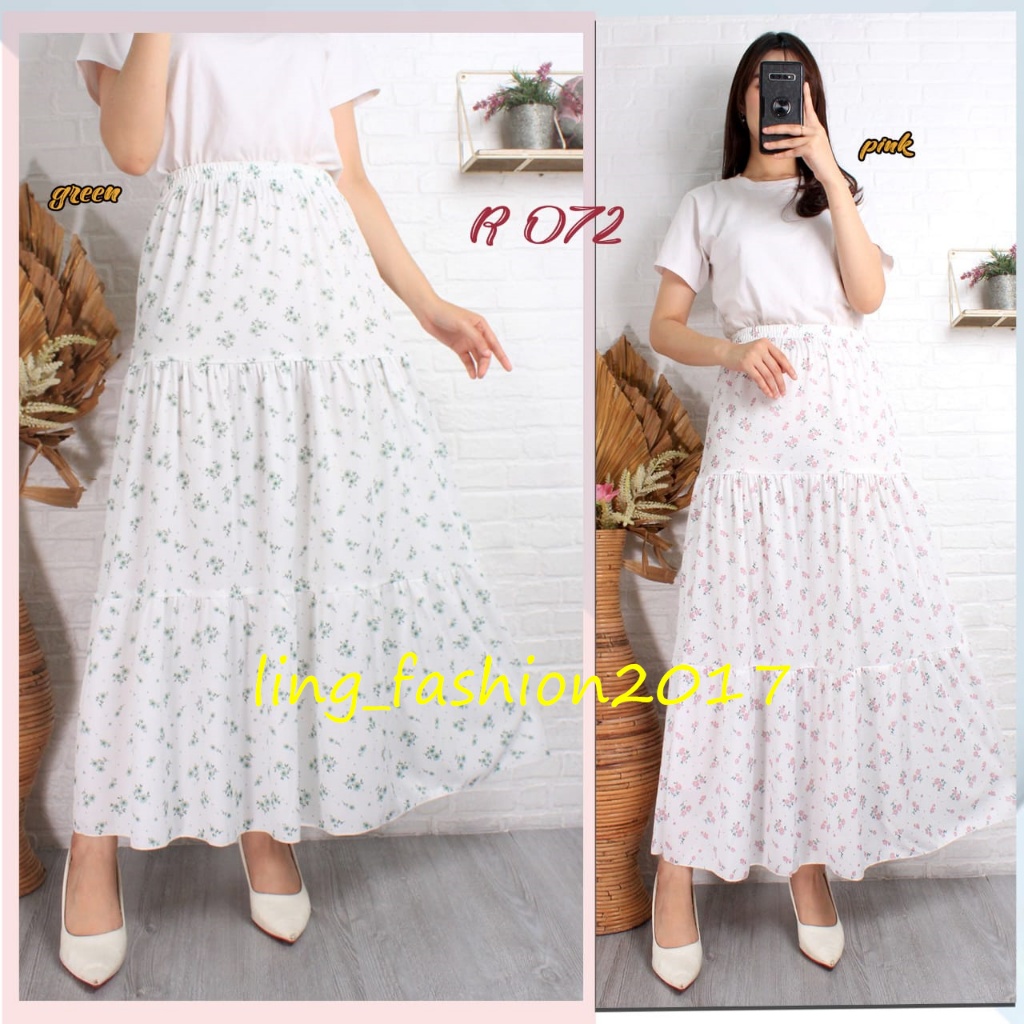 PAKET HEMAT Rok Wanita Korean Style Panjang/ Rok Susun Payung Panjang Wanita Korean Style/ Rok