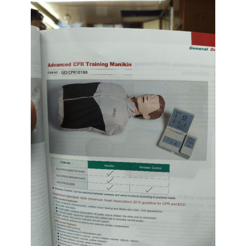 Advanced CPR Training Manikin GD CPR10180 Phantom Manikin GD Full Body