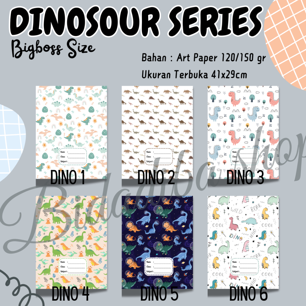 

B5 BIGBOSS 6PCS Sampul Buku Bigboss / Sampul Buku Aestetik / Sampul Buku Campus / Sampul Buku Unik