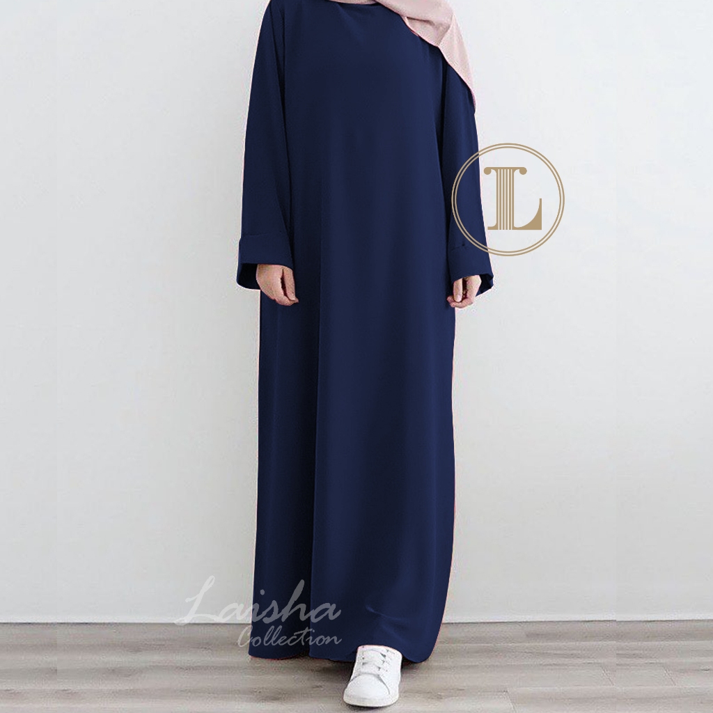 (Bisa COD) Abaya Dubai wanita muslimah terbaru jumbo wolfis premium / gamis wanita abaya polos kekin