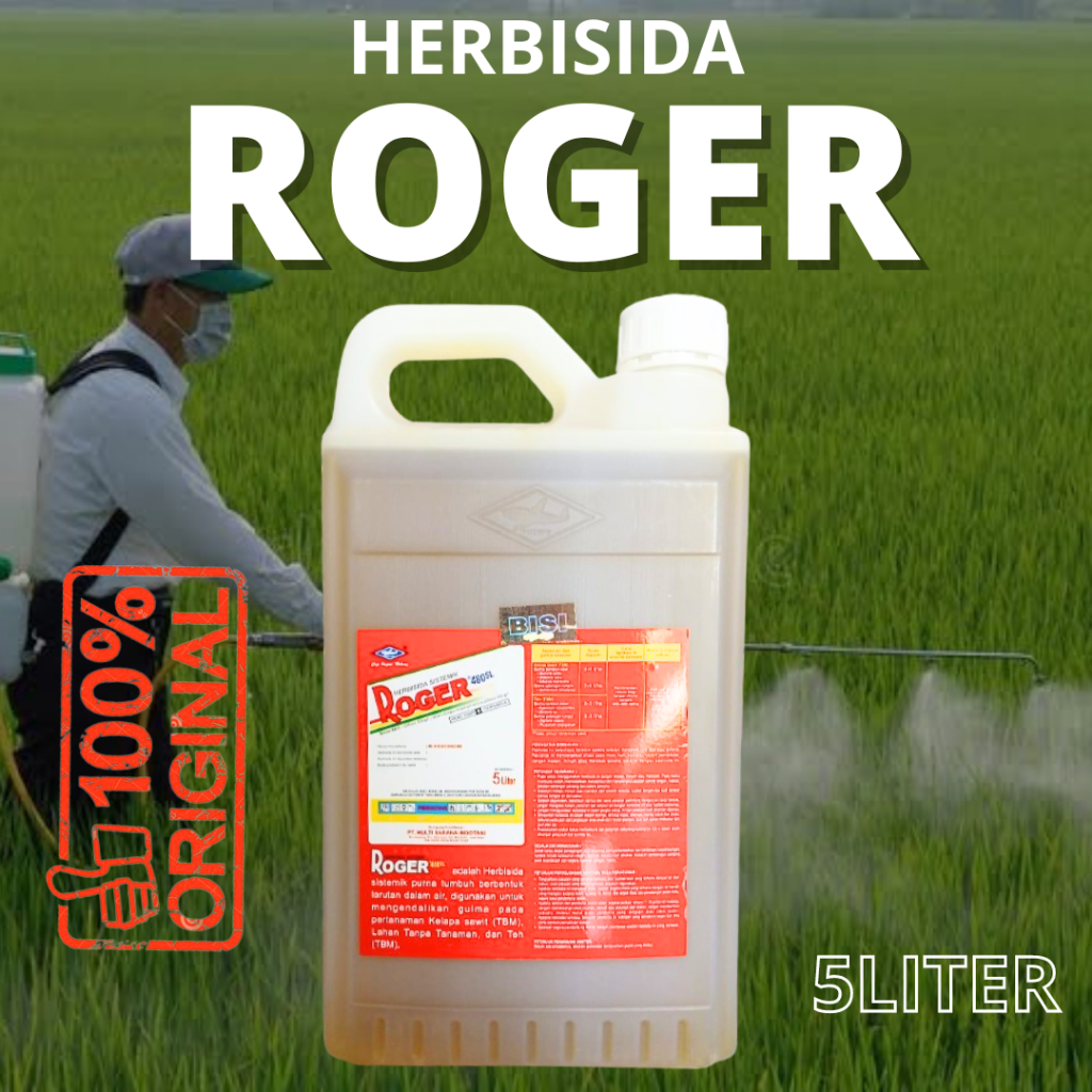 Herbisida Roger 480 SL 5L - Pengendalian Gulma Efektif di Lahan Pertanian