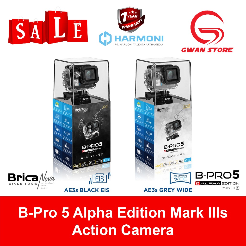 Brica B-Pro 5 BPRO5 Alpha Edition 4K Mark III S AE3S EIS Wide Action Camera