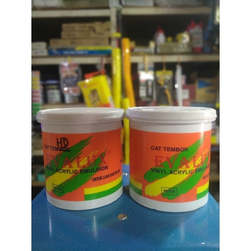 Cat Tembok EVALUX 1 Kg Warna Putih & Hitam