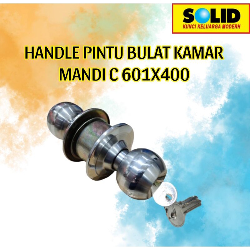 Handle Pintu Bulat / Gagang Pintu Kamar Mandi SOLID C 601 X 400