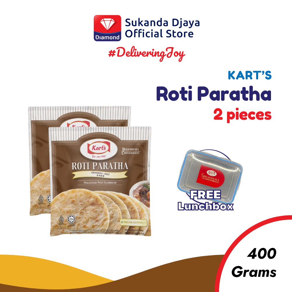 

Kart's Roti Paratha Original 400 Gr ISI 2 [Free Lunch Box]