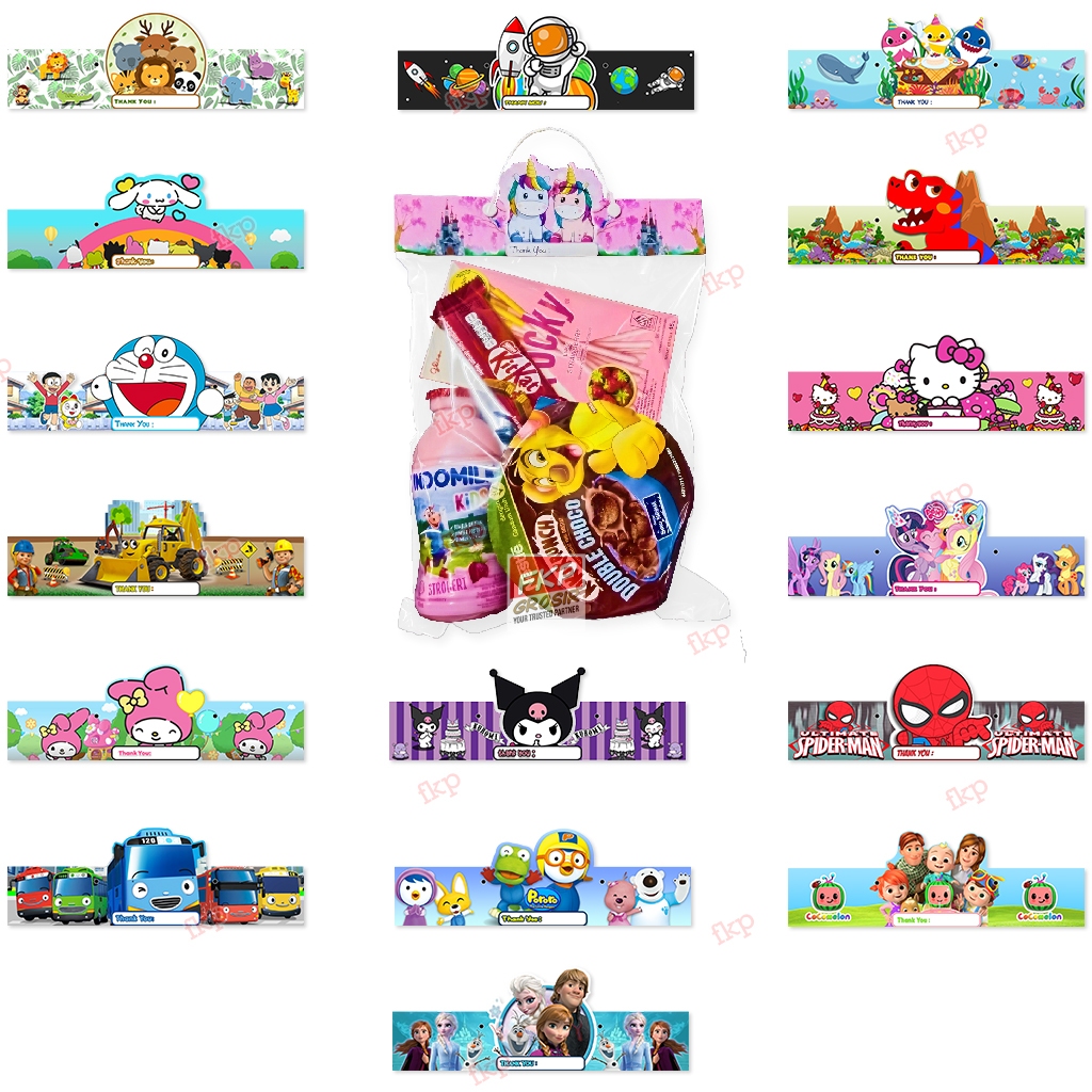 

GROSIR 10 Pak Plastik Souvenir Bingkisan Ulang tahun / Hampers Ultah / Kantong snack Ultah