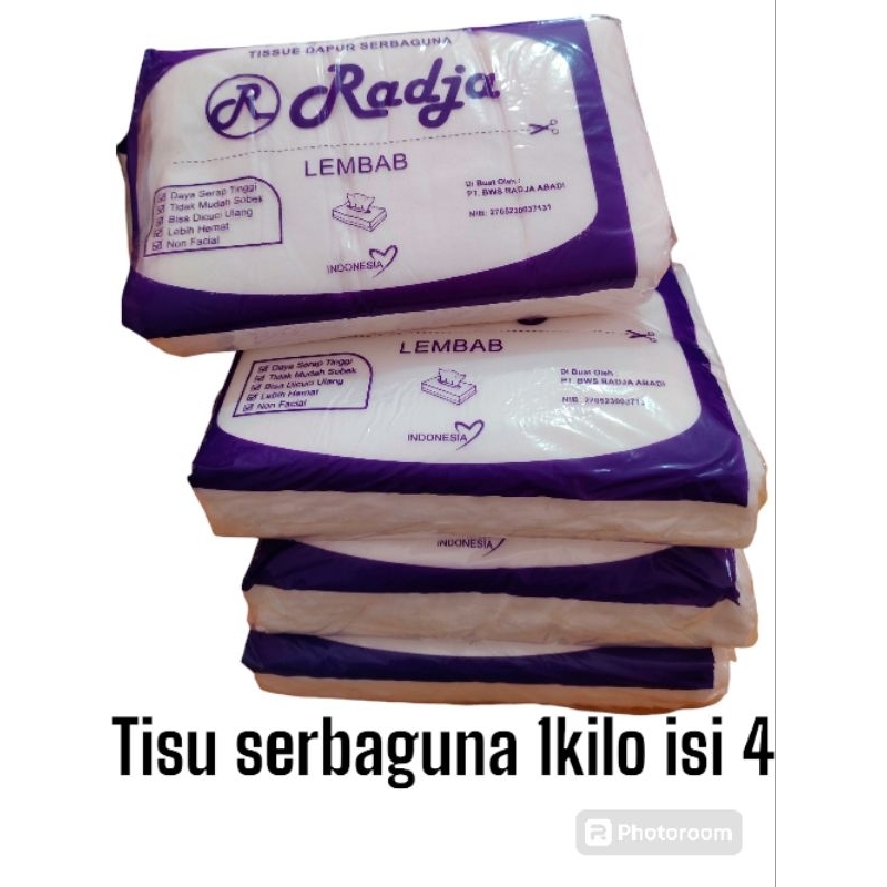 PAK ISI 4 TISU KOMPOR TISU DAPUR KILOAN DPT 4PCS  TISU RAJA BISA DICUCI WANGI LEMBAB
