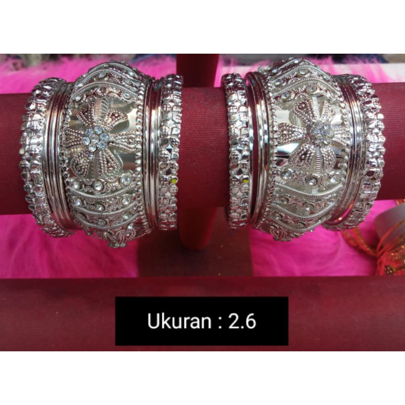 #TjM14 - Gelang India Indian Bangle Bangles Wedding Bridal Size 2.4 Diameter 6 cm Jodha Akbar Akseso