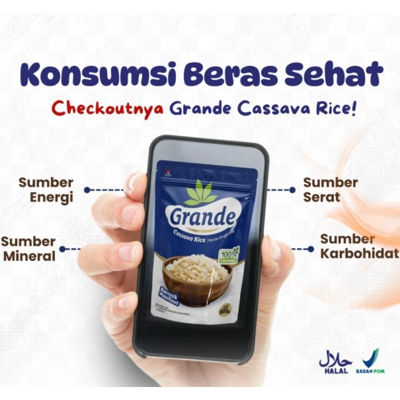 

GRANDE BERAS SINGKONG 40 gram sacet