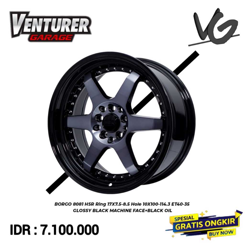 Velg te37 celong ring 17 mobil new xenia yaris cross innova x pander HSR borgo kupang