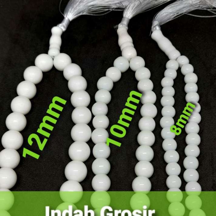 PRODUK UNGGULAN TASBIH BATU GIOK PUTIH SUSU 99BUTIR NATURAL