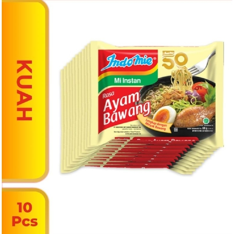 

[Paket 10 Pcs] Indomie Mi Instan Rasa Ayam Bawang 69 gr