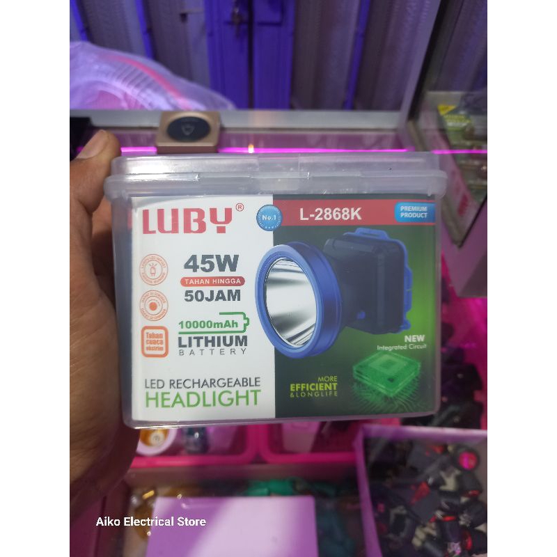 Senter Kepala Luby L-2868K 45wat Cahaya Kuning