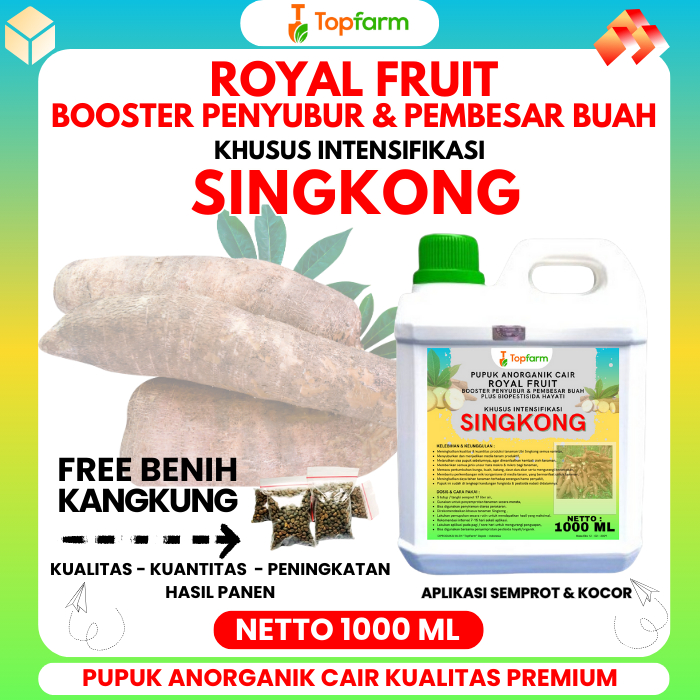 Pupuk Topfarm / Pupuk Pembesar Umbi Singkong / Pupuk Pembesar Ubi Singkong / Pupuk Cair Pembesar Umb