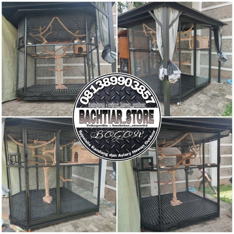 KANDANG AVIARI HEWAN OUTDOOR MONYET DAN BURUNG
