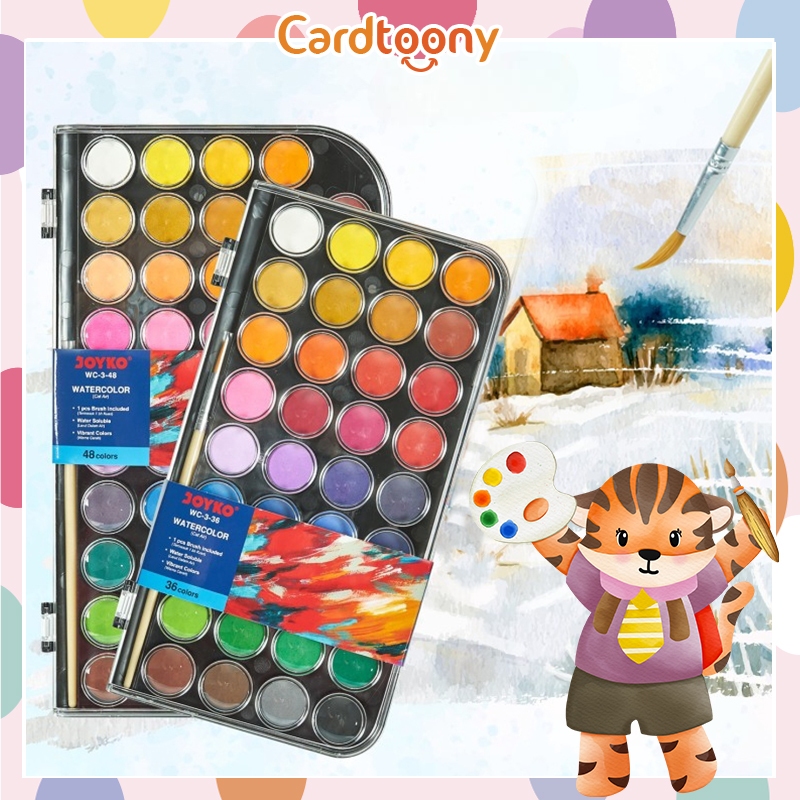

Cat Air Isi 36 Warna / 16 Warna Watercolor Watercolour Painting