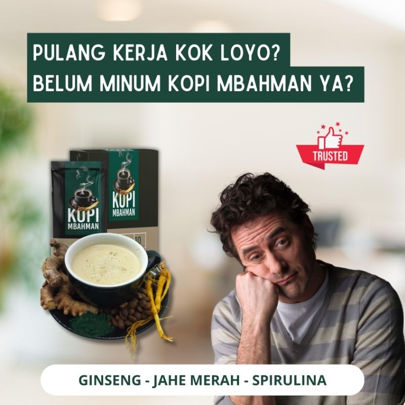 

Kopi Mbahman Kopi Kesehatan Nikmat isi 10 Sachet