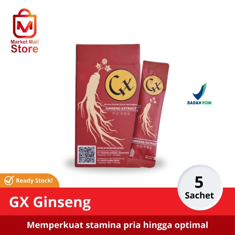 GX Ginseng Extract Original Minuman Serbuk Memperkuat Stamina Pria Hingga Optimal - Suplemen Vitalit