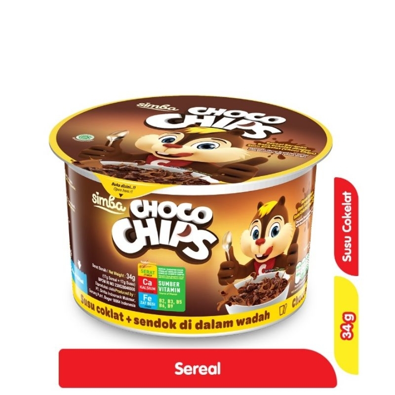 

Simba Choco Chips Sereal Cup SusuCoklat 34 g