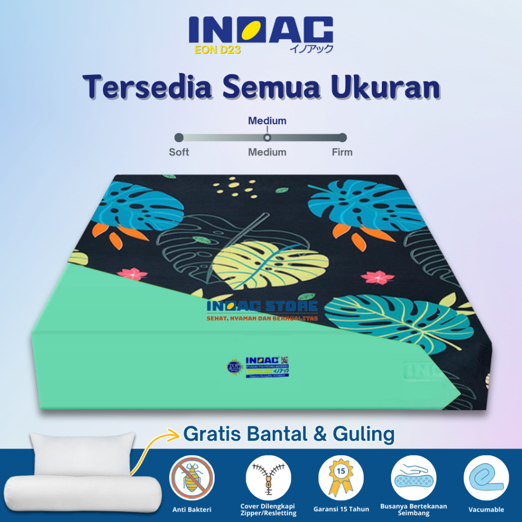Kasur Busa INOAC ASLI Tebal 15 cm Semua Ukuran Bonus Bantal Garansi 20 tahun By Inoac Store