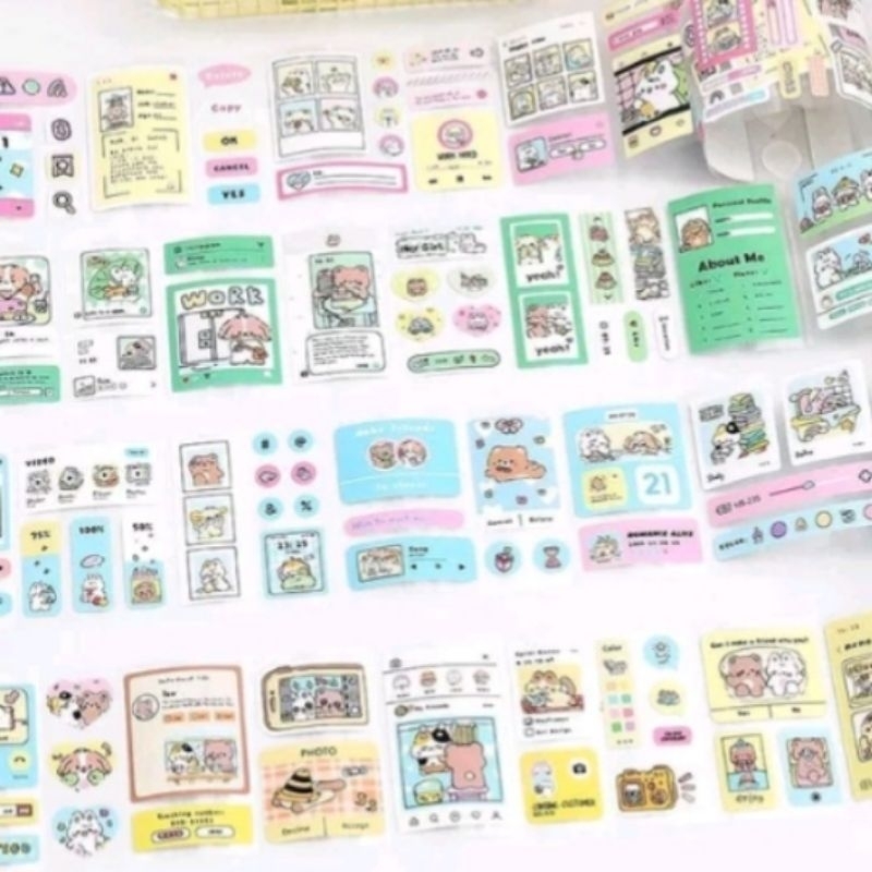 

35 cm stiker lucu peel off tempel case hp diary