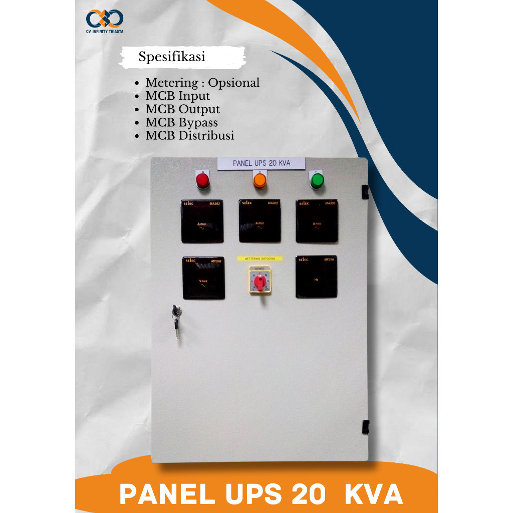 Box Panel input-output UPS 20 kva - Panel Bypass - Panel Input Output - Panel Listrik