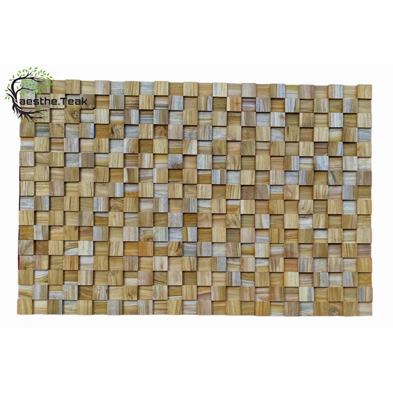 Panel dinding Dekorasi kayu jati Wallpanel kayu jati halus berkualitas