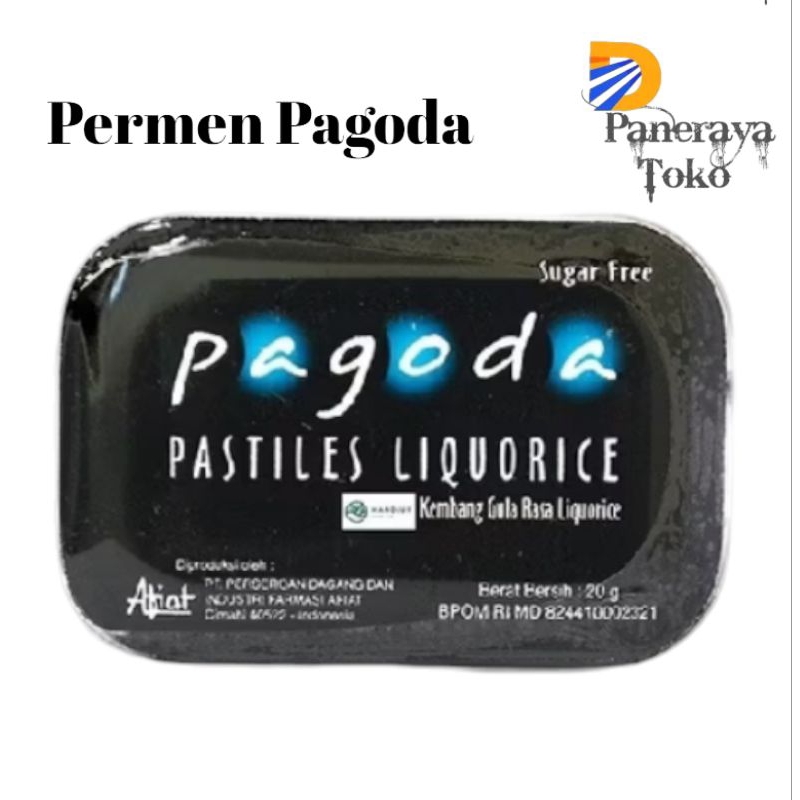 

Pagoda Pastiles Rasa Liquorice 20gr - Permen Pagoda