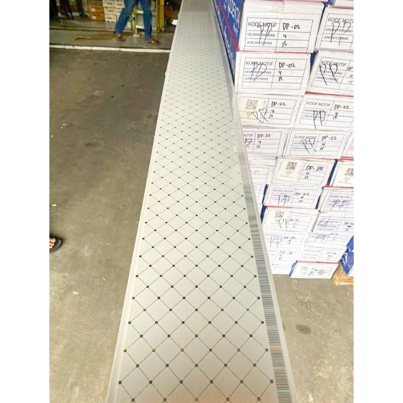 Plafon PVC putih Glossy  T 532 (PERLEMBAR)