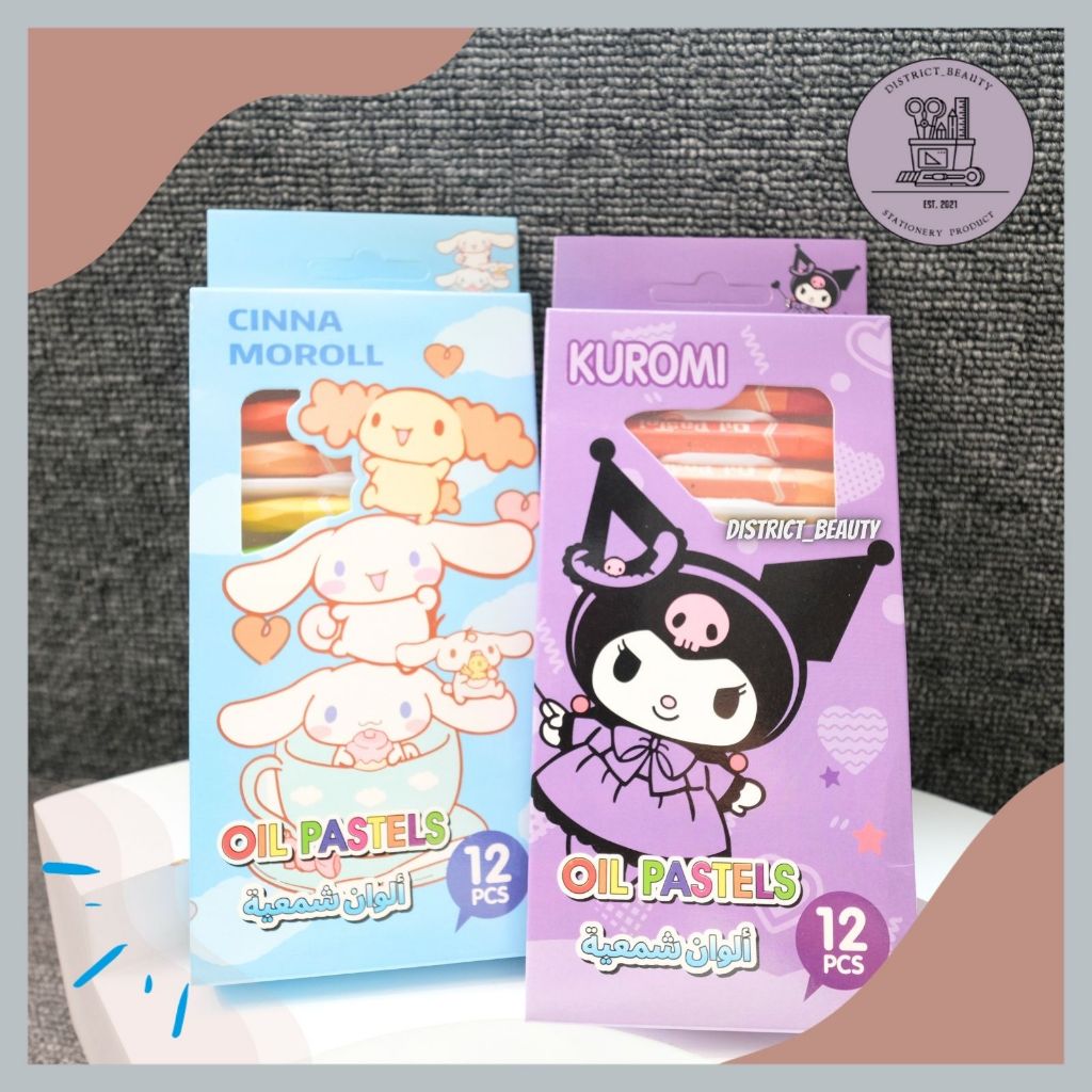 

CRAYON OIL PASTEL SANRIO 12 WARNA KRAYON MEWARNAI ANAK MOTIF KUROMI CINNAMOROL TERMURAH