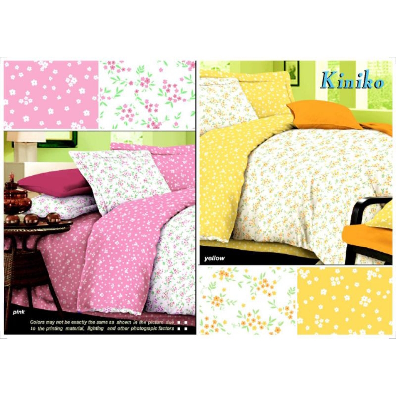 [CUSTOM] KINIKO YELLOW/PINK SPREI KATUN LOKAL PREMIUM || SISPREIKU.CO