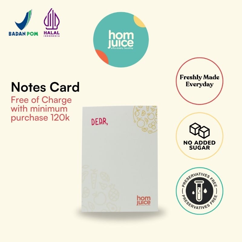 

NOTES (Free Pembelian diatas 120.000)