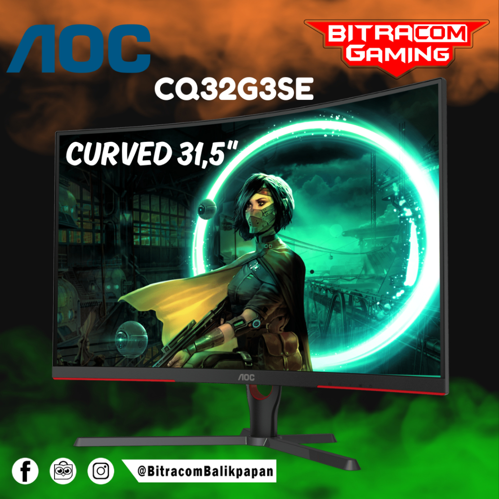 Monitor Gaming AOC - CQ32G3SE Curved - LED Monitor 31.5" 165Hz Gaming Monitor