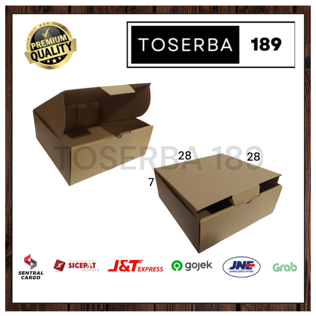 

kardus packing diecut/box pizza uk 28x28x7 cm