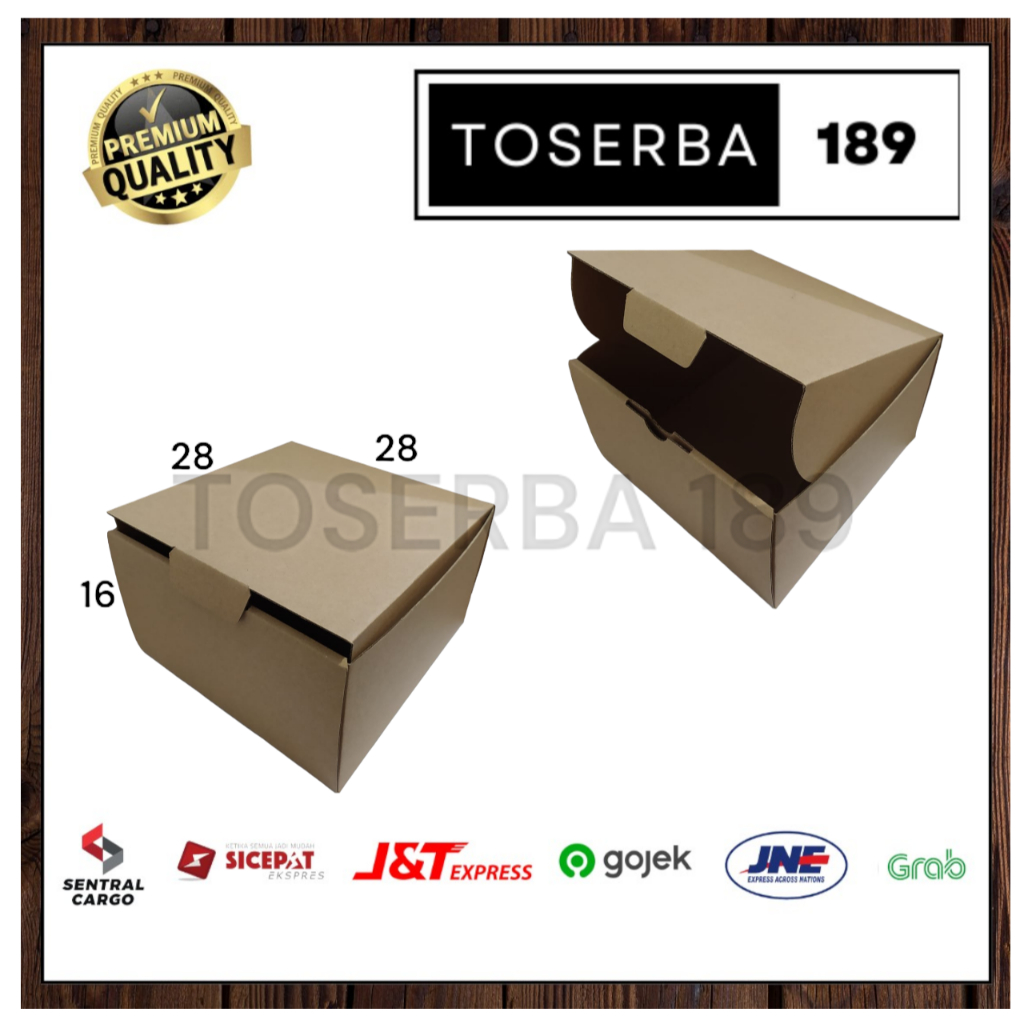

kardus packing diecut/box pizza uk 28x28x16 cm