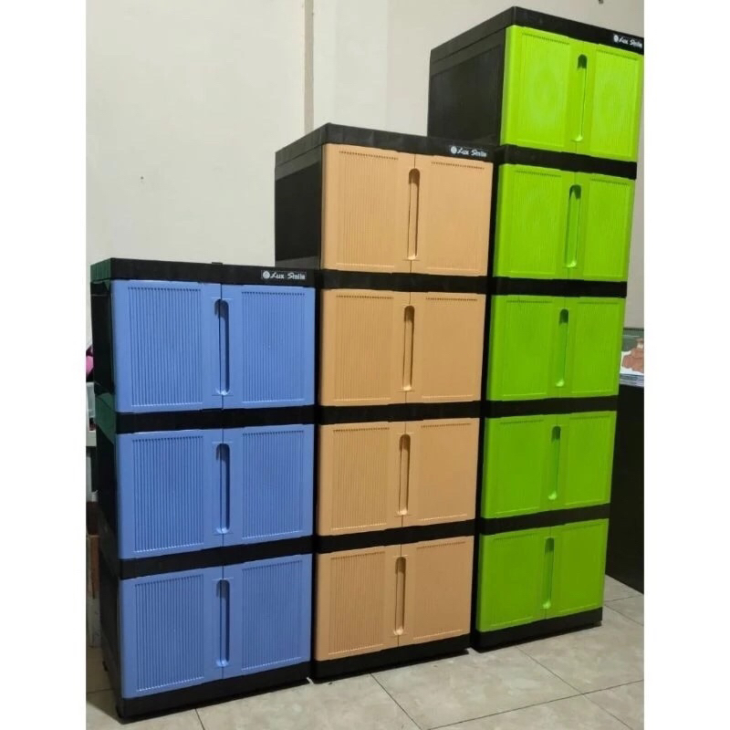 Lemari Plastik Mini Kecil Susun 3, 4 dan 5 Merk Smile/ lemari pakaian/ lemari plastik