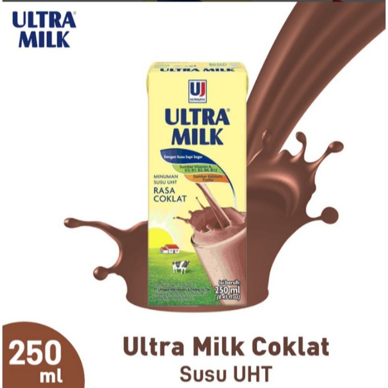 

Ultra Milk Susu UHT Cokelat 250 ml