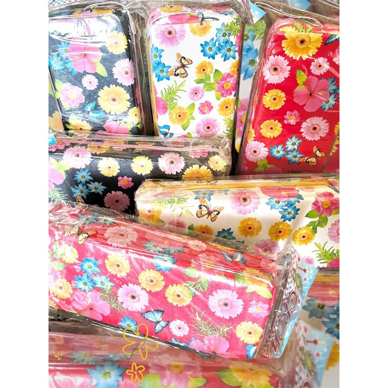

Kotak Pensil Pencilcase Aesthetic Vintage Bunga Flower Lucu