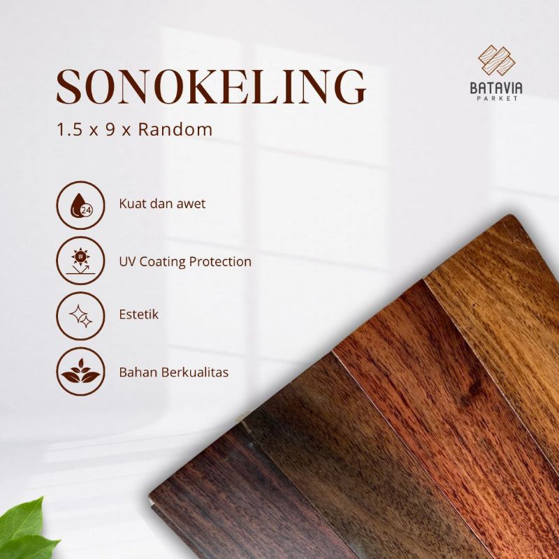 Lantai Kayu Sonokeling UV Coating / Parket Sonokeling UV Coating