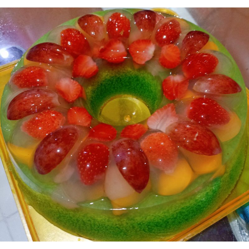 

Puding lumut buah segar