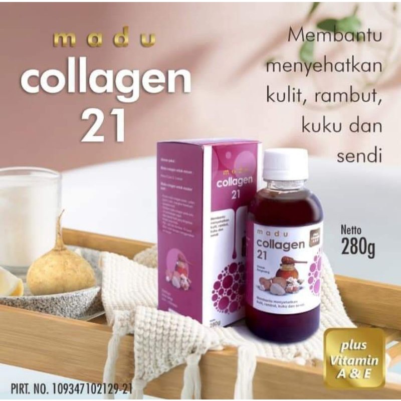 Madu Collagen 21 Plus Ekstrak Bengkoang Vit A E Herbal Masker Kolagen