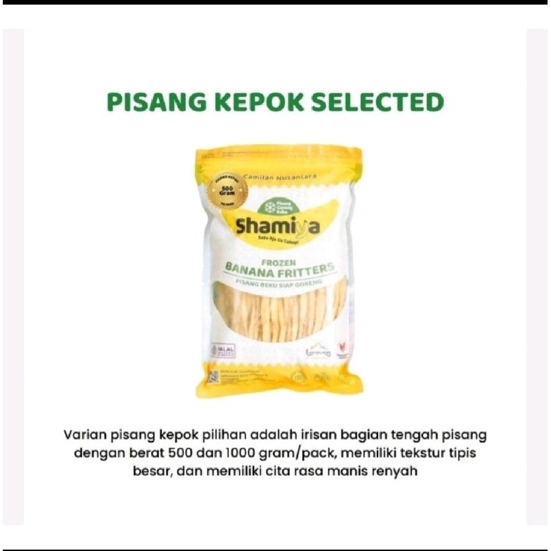 

Pisang Goreng Shamiya Lampung L 750g Frozen